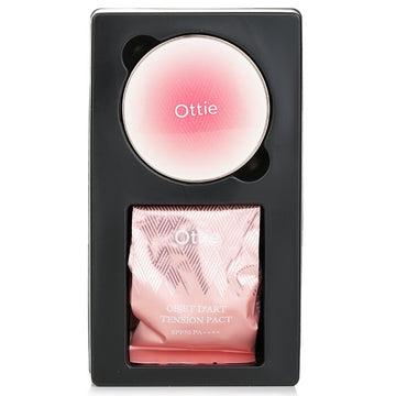 Ottie Objet D’art Tension Pact SPF50 PA++++ & Refill, 23 Natural 2x15g/0.52oz