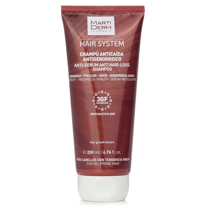 Martiderm Hair System Anti-Sebum Anti Hair-Loss Shampoo With Salicylic Acid plant for use in home care