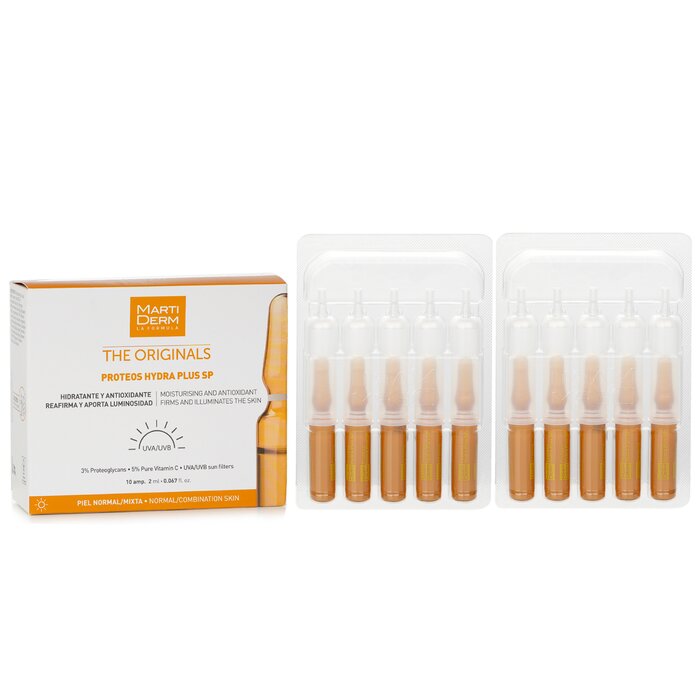 Martiderm Proteos Hydra Plus SP Ampoules (For Normal/ Combination Skin) 10 Ampoules x2m for skincare needs