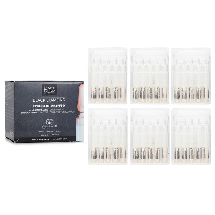 Martiderm Black Diamond Epigence Optima SPF 50+ (For Normal/ Dry Skin) 30 Ampoulesx2ml for skincare needs