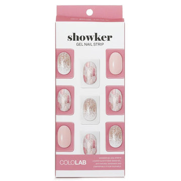 Cololab Showker Gel Nail Strip, CSA101 Bling Pink Art 1pcs