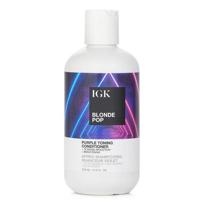 IGK Blonde Pop Purple Toning Conditioner 236ml/8oz hair conditioner for salon & home use