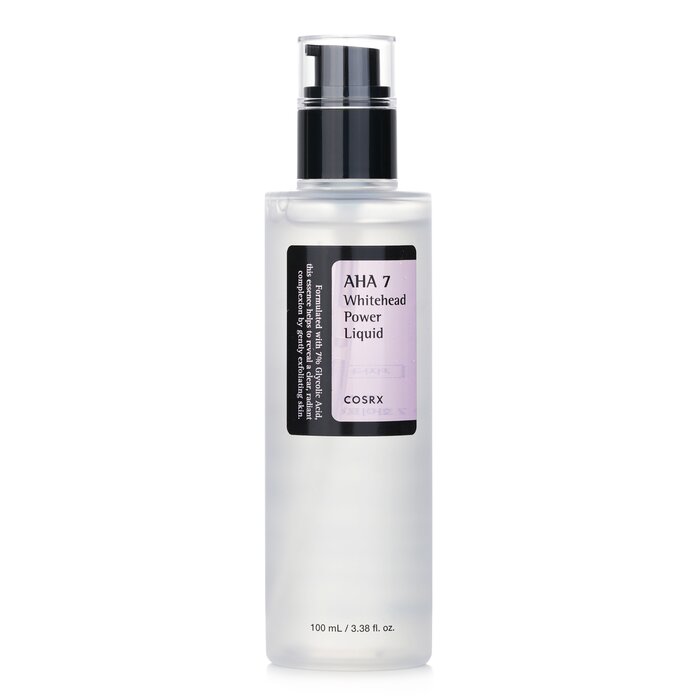 COSRX AHA 7 Whitehead Power Liquid for exfoliating and brightening skin.