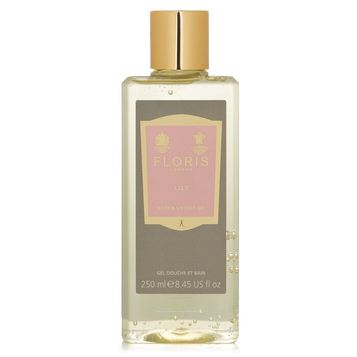 Floris Lily Bath & Shower Gel 250ml/8.45oz - ideal for body care and skincare routine