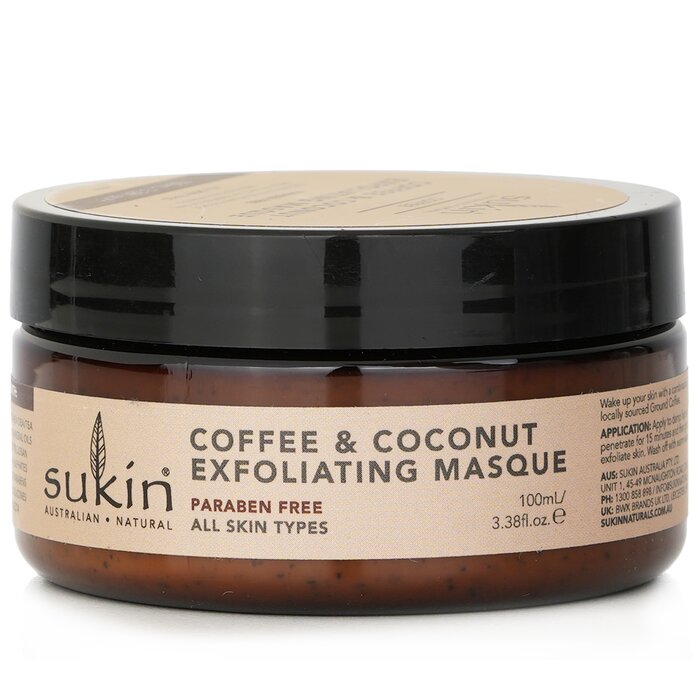 Sukin Coffee & Coconut Exfoliating Masque – for natural skin exfoliation