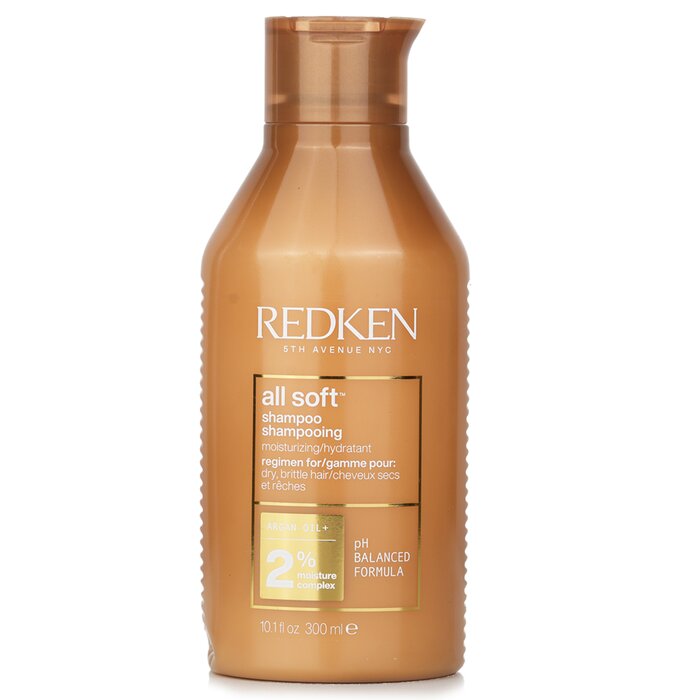 Dry hair shampoo - Redken All Soft Shampoo (For Dry Brittle Hair) 300ml/10.01oz for moisturizing and nourishment.