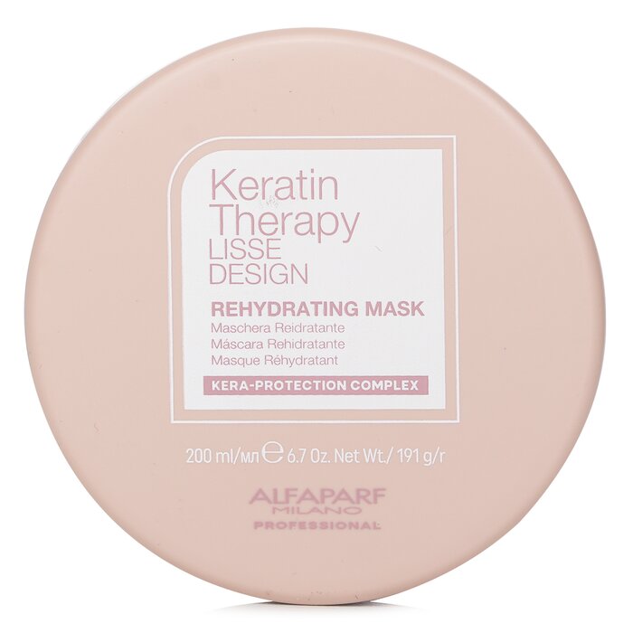 AlfaParf Keratin Therapy Lisse Design Rehydrating Mask 200ml/6.7oz hair mask for deep conditioning and repair