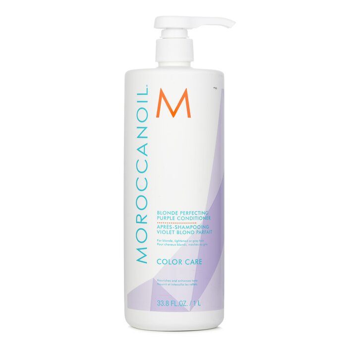 Moroccanoil Blonde Perfecting Purple Conditioner (For Blonde, Lightened Or Grey Hair) 1000ml/33.8oz hair conditioner for salon & home use