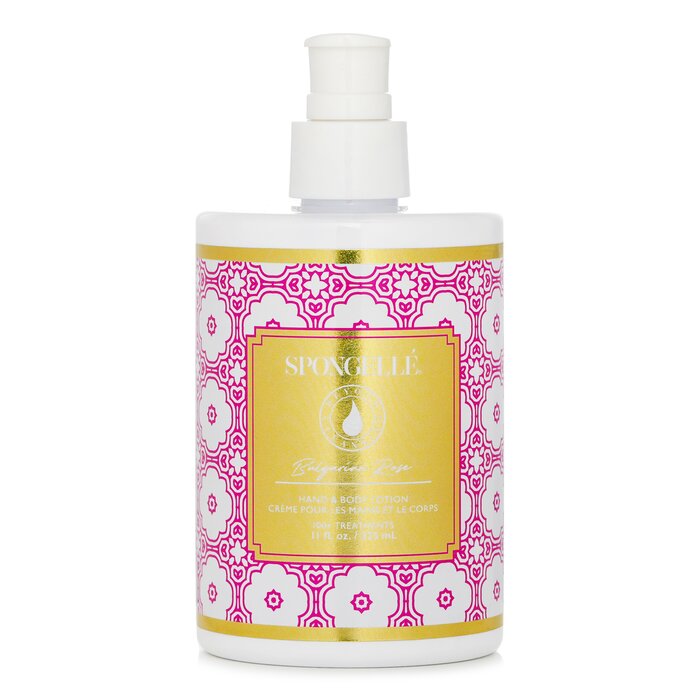 Spongelle Hand & Body Lotion - Bulgarian Rose - for soft skin hydration