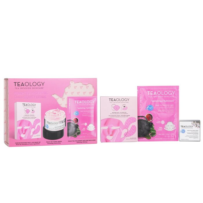 Hydrate and soothe skin with Teaology Peach 3pc ritual set. Nourishing daily skincare.