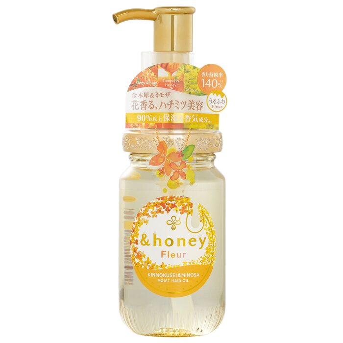 &honey Fleur Kinmokusei & Mimosa Moist Hair Oil 100ml for hair care and styling