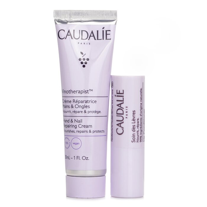 Caudalie Hand & Lip Care Set – 2pcs – for repair care