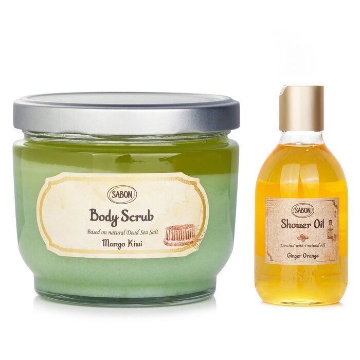 Sabon Body Scrub Mango Kiwi & Shower Oil – hydrating body care