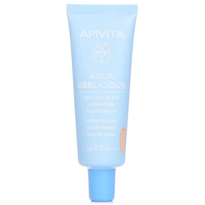 Apivita Aqua Beelicious Hydrating Cream with SPF 30 for a radiant, glowing complexion.