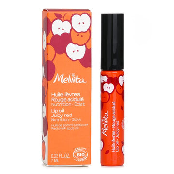 Melvita Lip Oil, Juicy Red 7ml/0.23oz