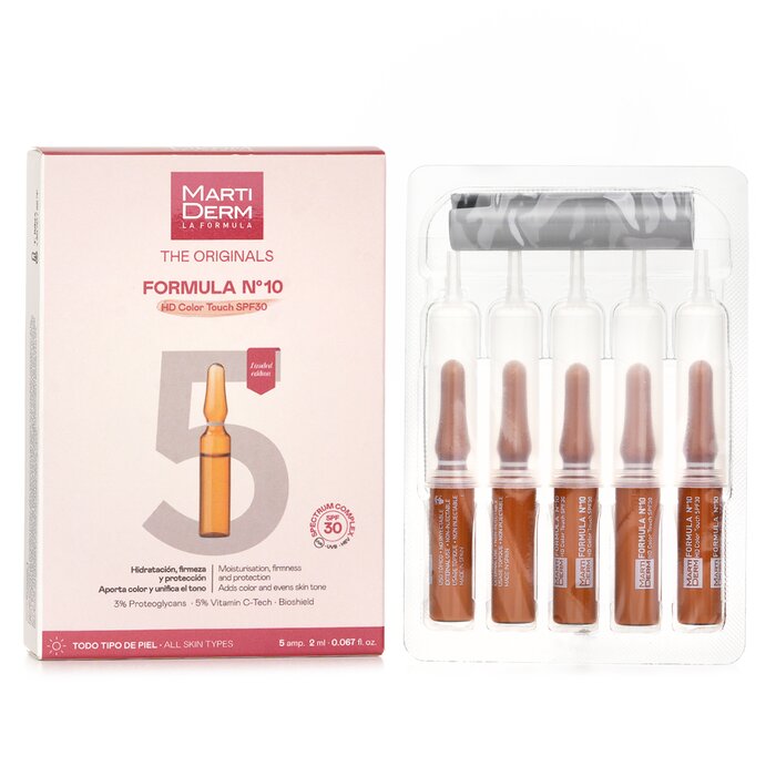 Martiderm HD Color Touch Ampoules – with SPF 30 and skin tint