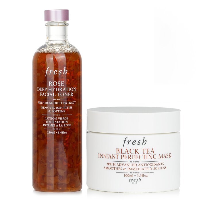 Fresh Black Tea Instant Perfecting Mask & Rose Deep Hydration Toner