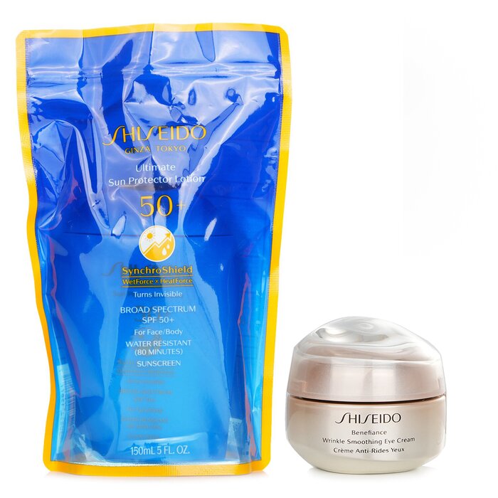 Shiseido Sun Protector Lotion SPF50+ & Wrinkle Smoothing Eye Cream