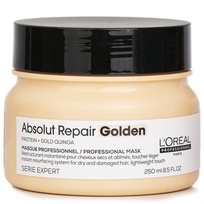 L'Oreal Serie Expert Absolut Repair Golden Protein + Gold Quinoa Professional Mask 250ml hair mask for deep conditioning and repair