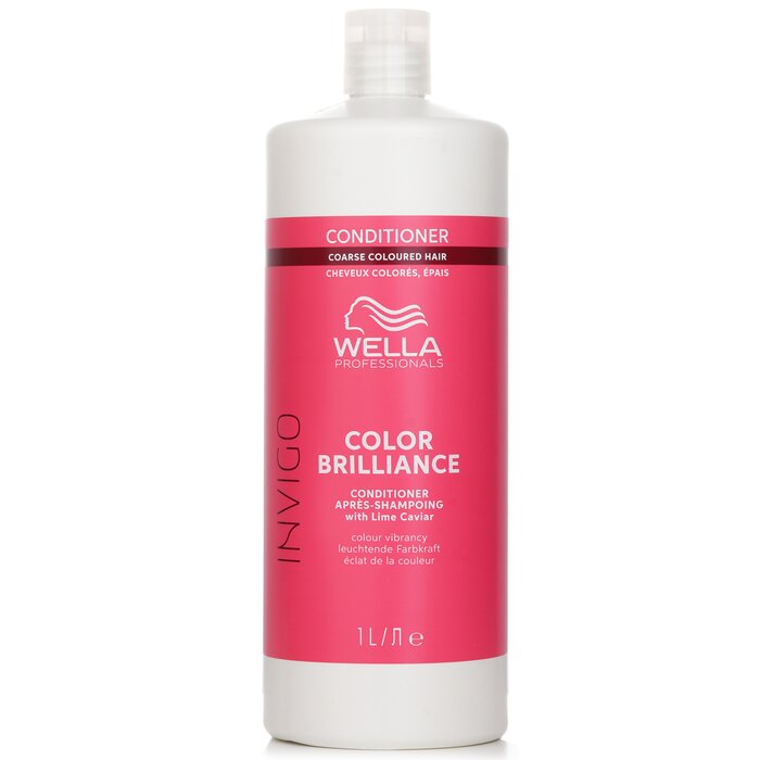 Wella Invigo Color Brilliance Conditioner With Lime Caviar Coarse Colored Hair 1000ml hair conditioner for salon & home use