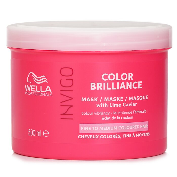 Wella Invigo Color Brilliance Mask With Lime Caviar Fine To Medium Colored Hair 500ml hair mask for deep conditioning and repair