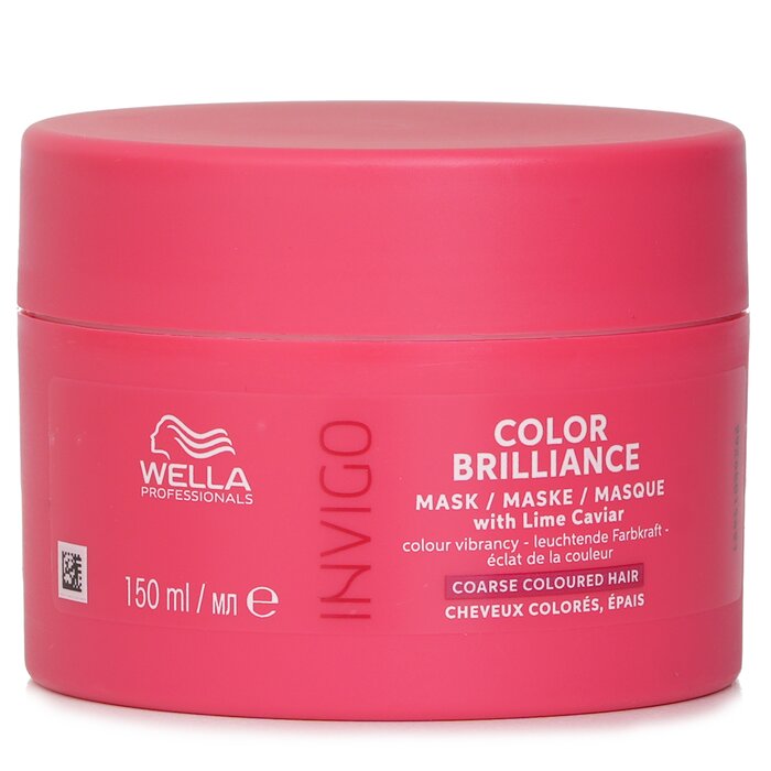 Wella Invigo Color Brilliance Mask With Lime Caviar Coarse Colored Hair 150ml hair mask for deep conditioning and repair