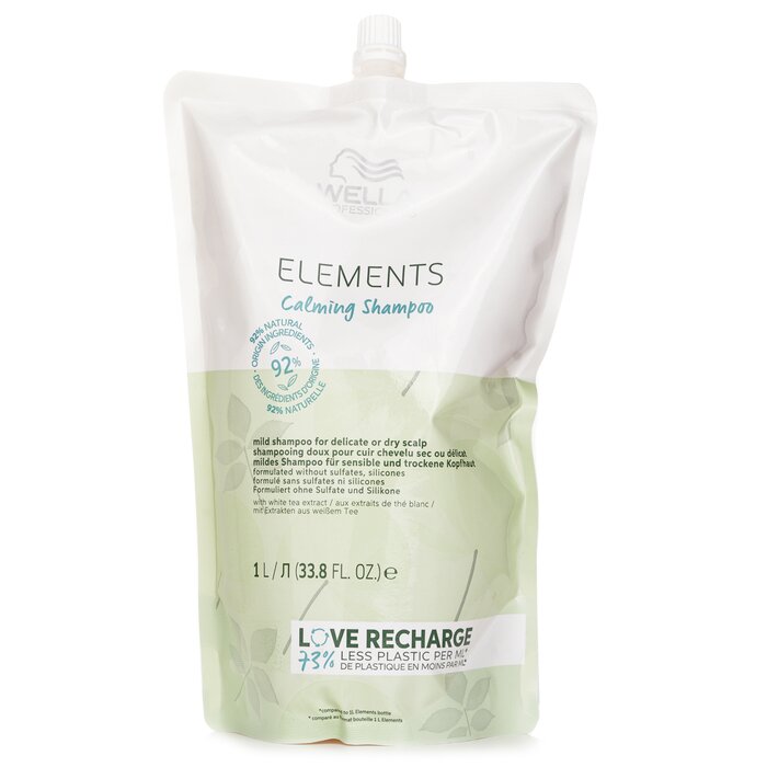 Wella Elements Calming Shampoo Refill 1000ml hair conditioner for salon & home use