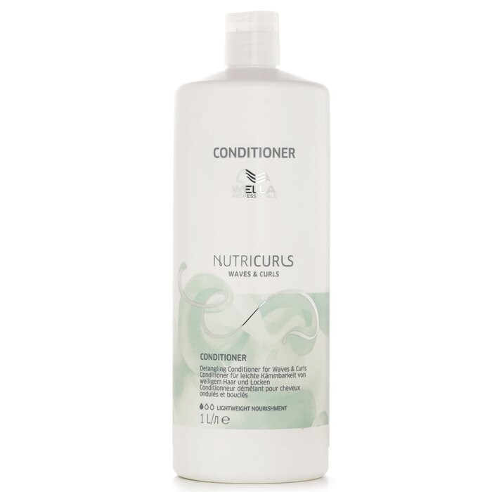 Wella Nutricurls Waves & Curls Detangling Conditioner 1000ml hair conditioner for salon & home use