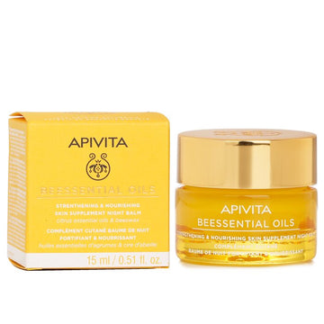 Apivita Beessentials Oils Strengthening & Nourishing Skin Supplement Night Balm 15ml