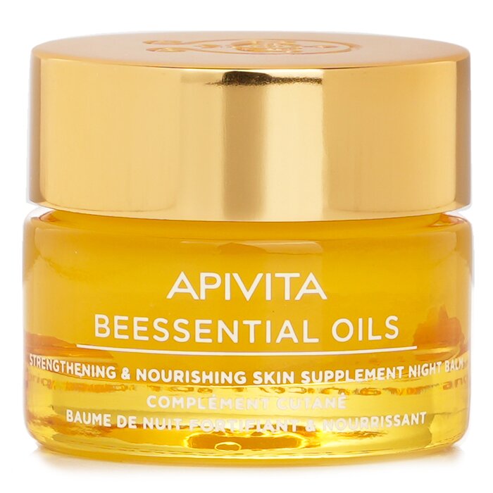 Apivita Beessentials Oils Strengthening & Nourishing Skin Supplement Night Balm 15ml for skincare needs