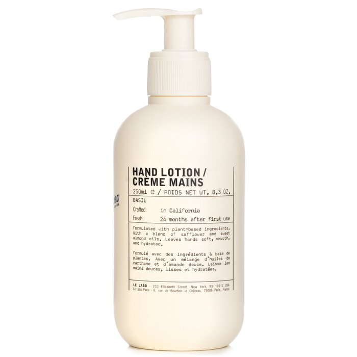 Basil hand lotion – Le Labo – for daily hand hydration