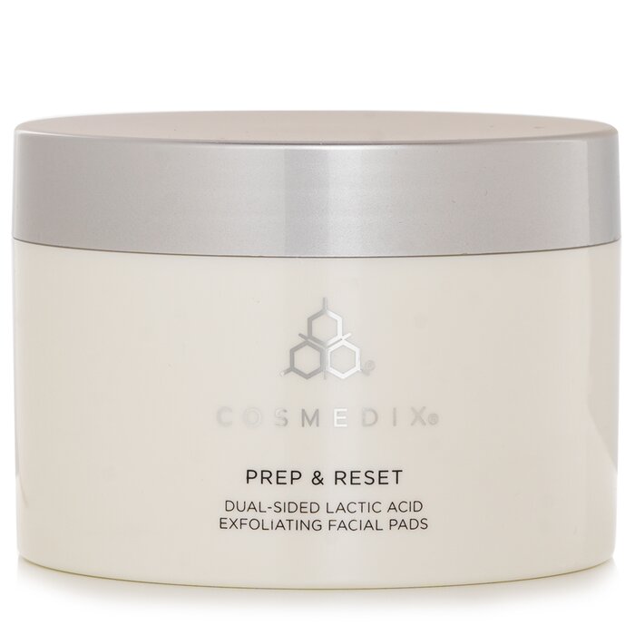 CosMedix Prep & Reset Exfoliating Facial Pads for glowing, refreshed skin.