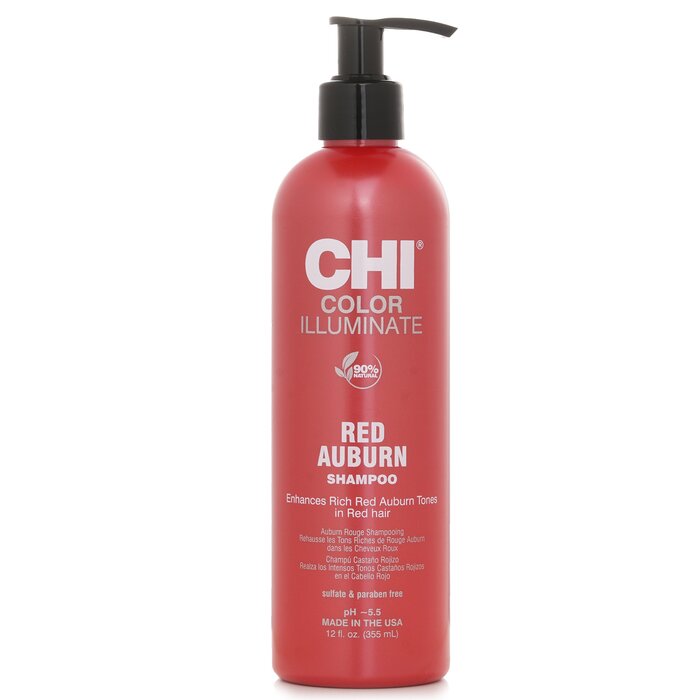 CHI Color Illuminate Red Auburn Shampoo 355ml/12oz Shampoo for daily use in hair care.