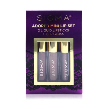 Adored Mini Lip Set (2x Liquid Lipstick + 1x Lip Gloss)