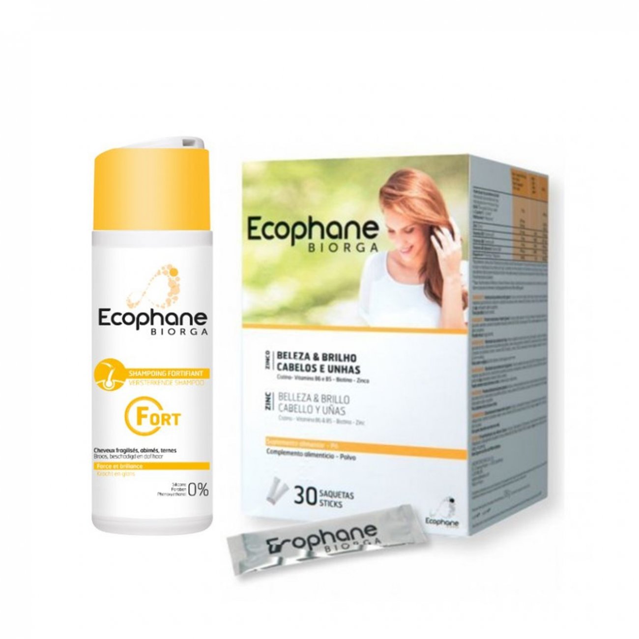 PROMOTIONAL PACK:ECOPHANE Fortifying Powder Sachets x30 + Fortifying Shampoo 200ml