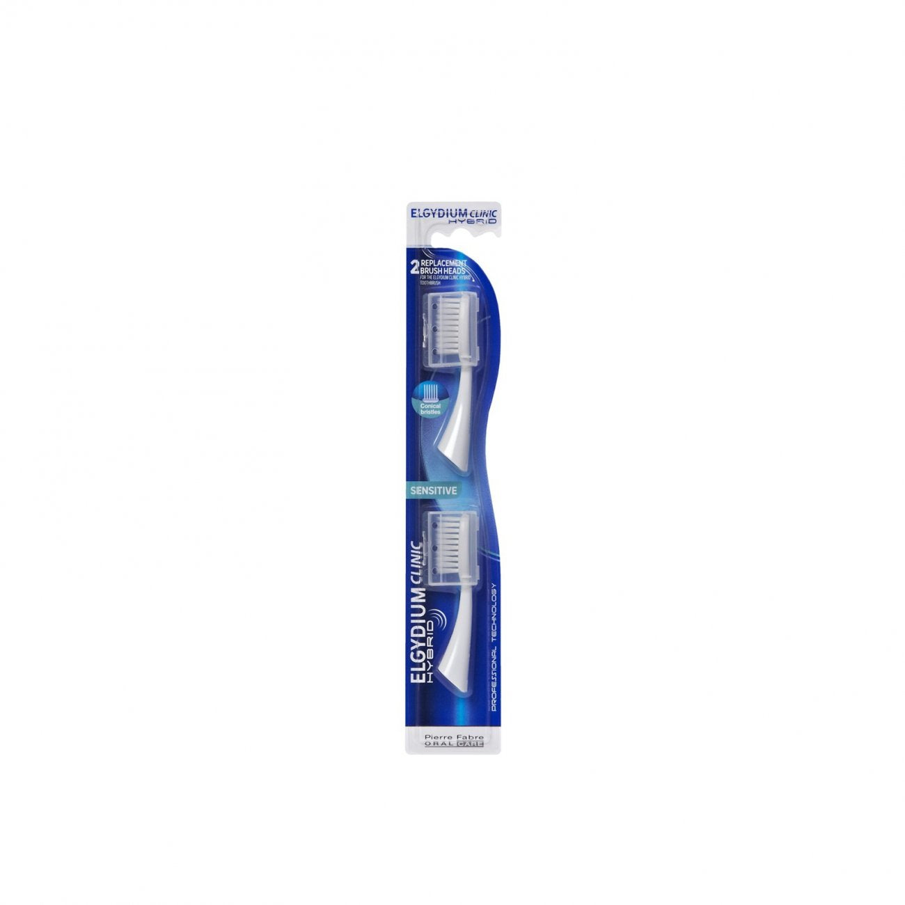 Clinic Hybrid Toothbrush Sensitive Replacement Head x2