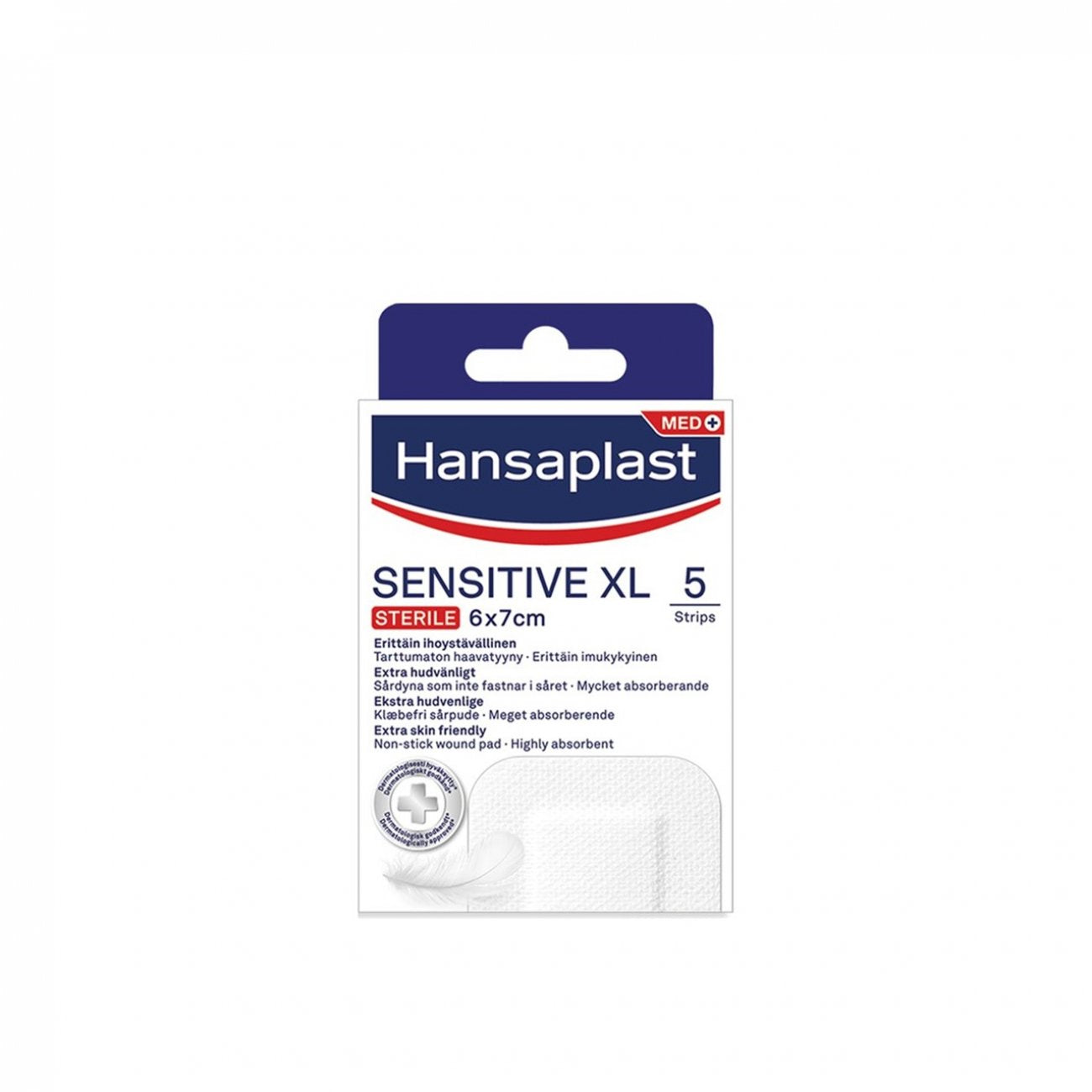 Med+ Sensitive XL Sterile Plasters x5