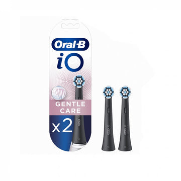iO Gentle Care Replacement Head Electric Toothbrush Black x2