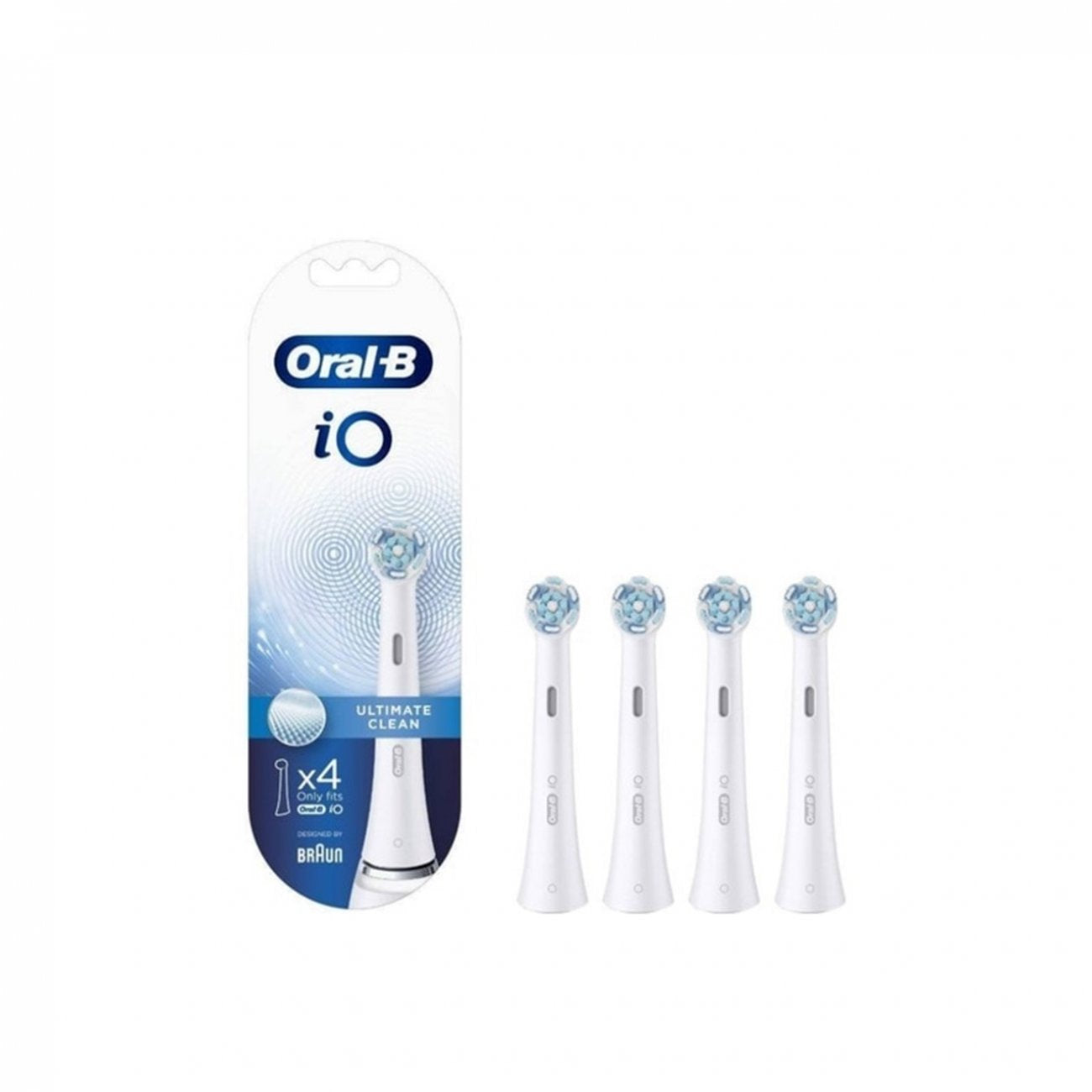 iO Ultimate Clean Replacement Head Electric Toothbrush White x4