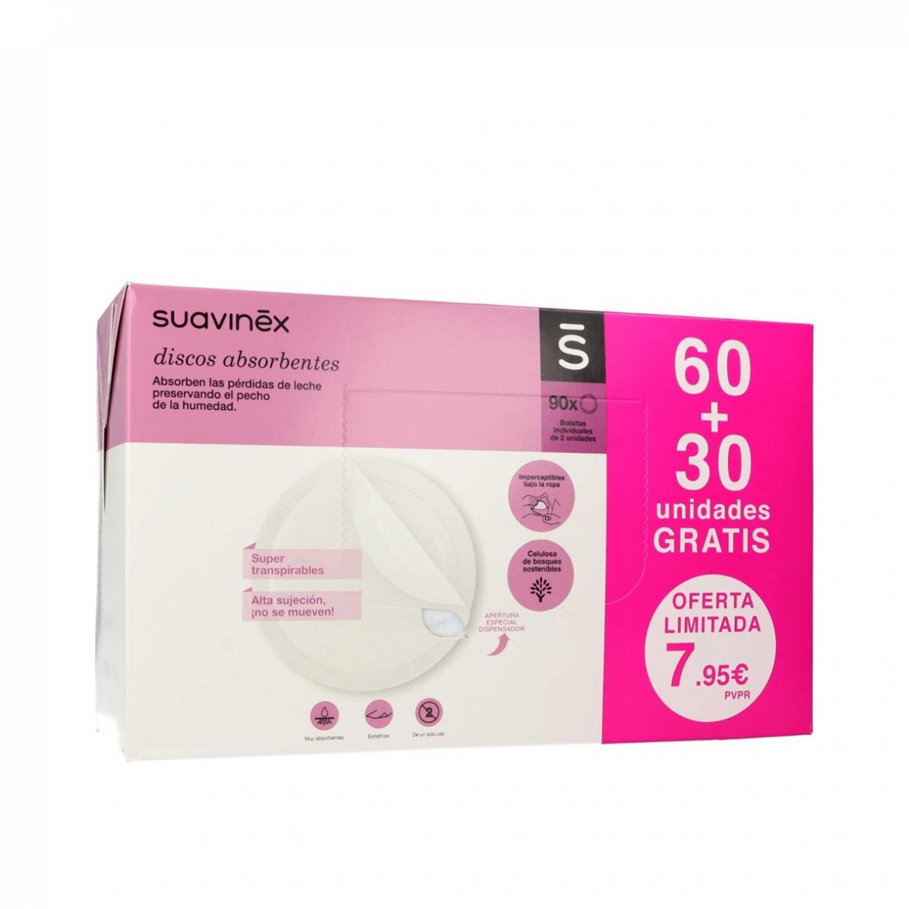 PROMOTIONAL PACK: Absorbent Discs Breast Pads x90